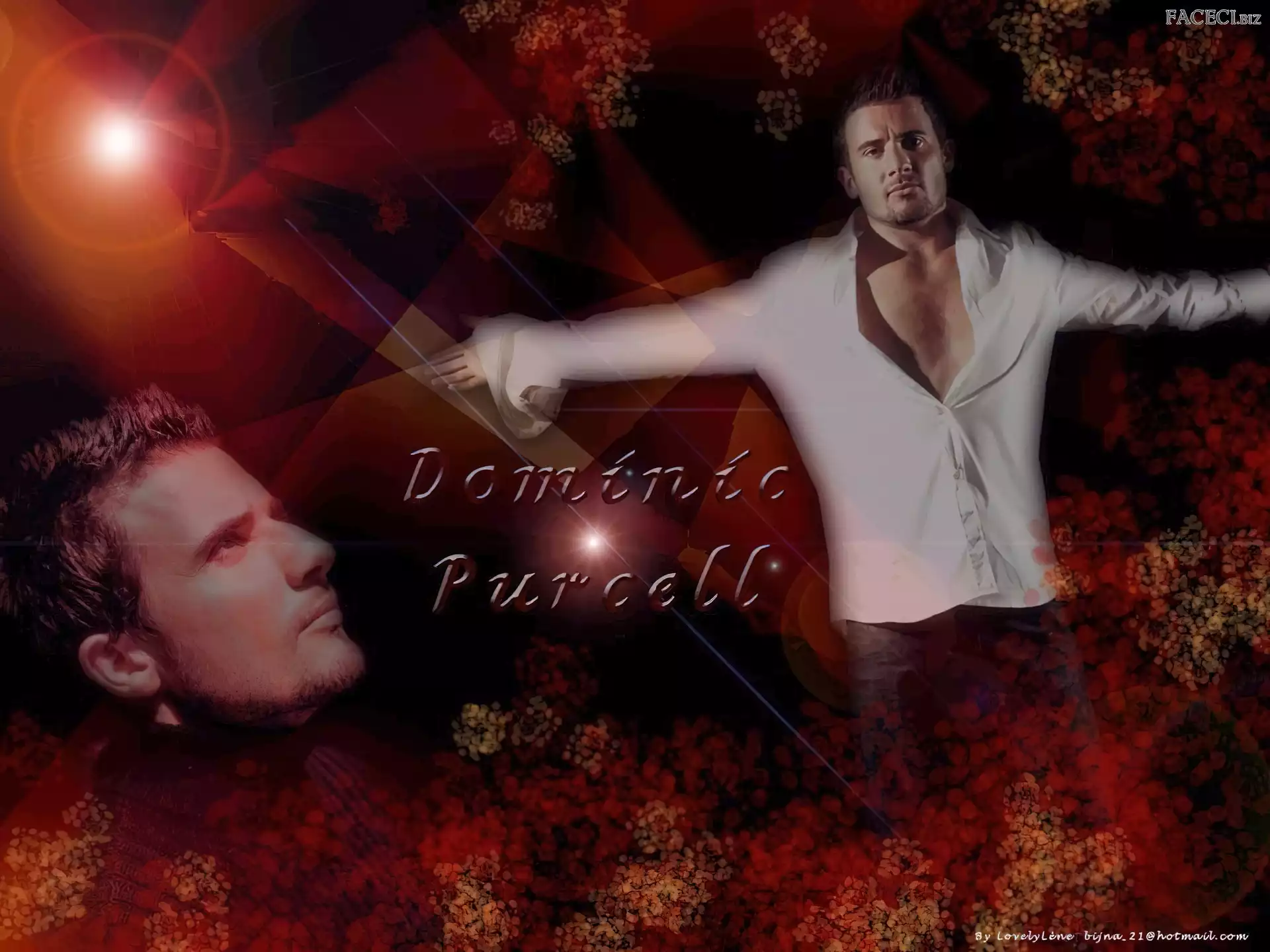 Dominic Purcell, biała koszula